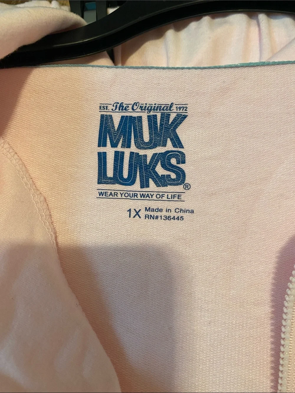 Muk Luks Pale Pink Cozy Quarter-Zip Lounge Set